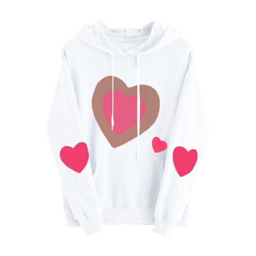 love heart moletom com capuz