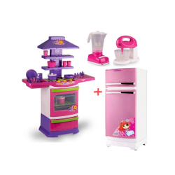 Cozinha Infantil Menina Completa + Geladeira Rosa Magic Toys é boa?