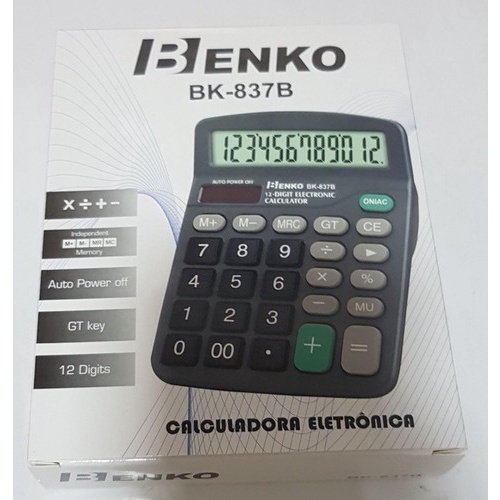 Calculadora De Mesa 12 Dígitos BK-837B - Benko Em Promoção | Ofertas Na ...