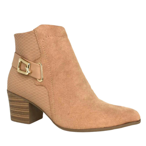 Bota nude cano sales curto