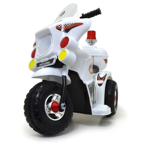 Mini Moto Elétrica Infantil Branca Triciclo Para Crianças Policia em  Promoção na Americanas