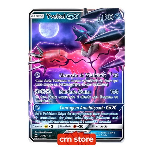 Carta Pokémon Lendário Yveltal Gx Luz Proibida no Shoptime