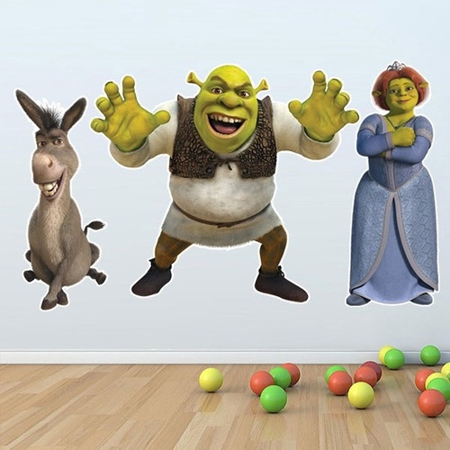 Adesivo para Porta 3D Shrek e Burro