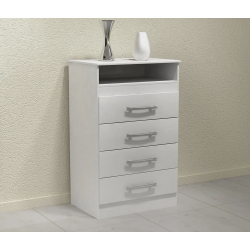 Cômoda 4 Gavetas Tulipa Acp 100% Mdf Móveis Para Quarto Branco acp Menor preço em Cômoda 4 Gavetas Tulipa Acp 100% Mdf Móveis Para Quarto Branco acp