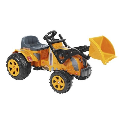 Carrinho Infantil Passeio De Pedal Trator Fazendeiro - Biemme - Amarelo