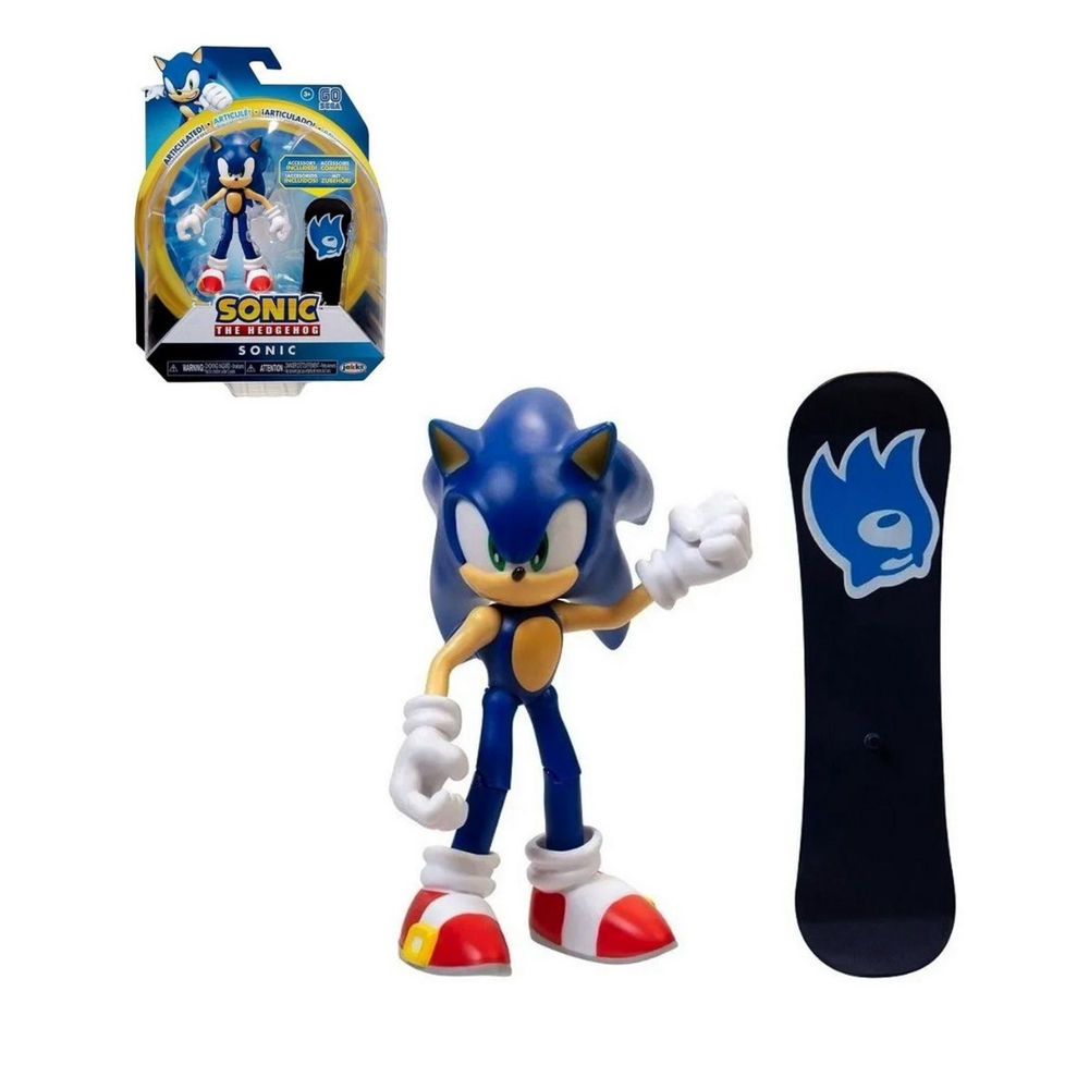 Boneco Action Figure Sonic The Hedgehog c/ acessórios - Just Toys