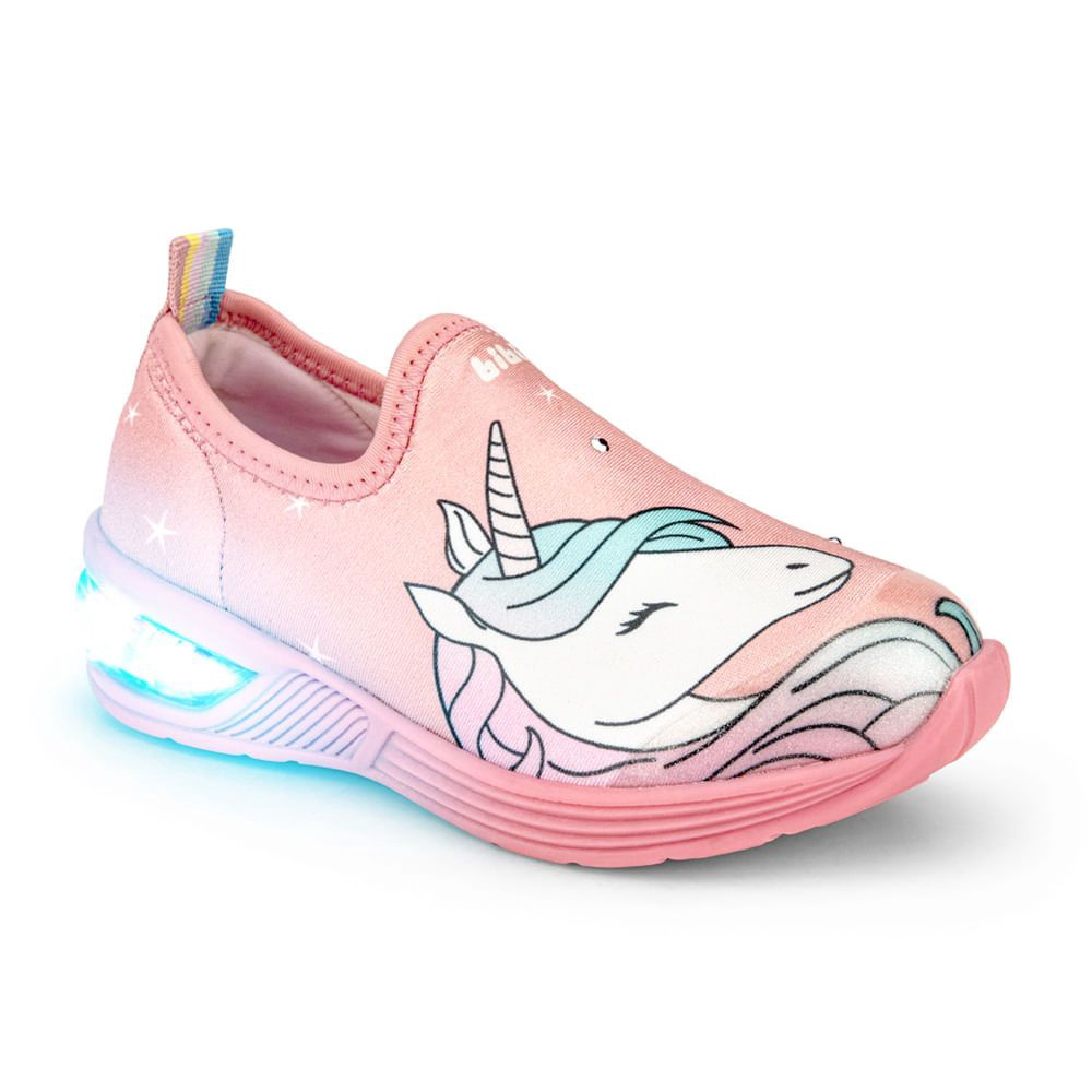 T nis Infantil bibi Luz Led Colorido Space Wave Feminino Unic rnio