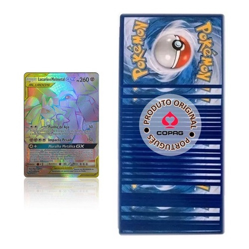 Carta Pokémon Em Metal Lucario GX - Colecionador, Cartinhas Pokémon