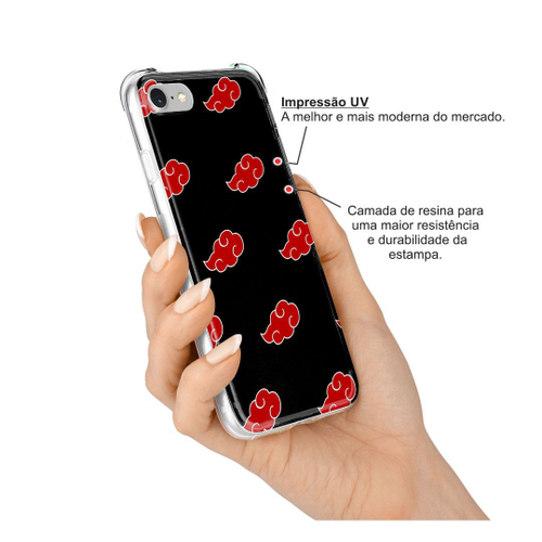 Capinha Capa para celular Motorola One Zoom - Naruto Nuvens de Akatsuki  NRT24 em Promoção na Americanas