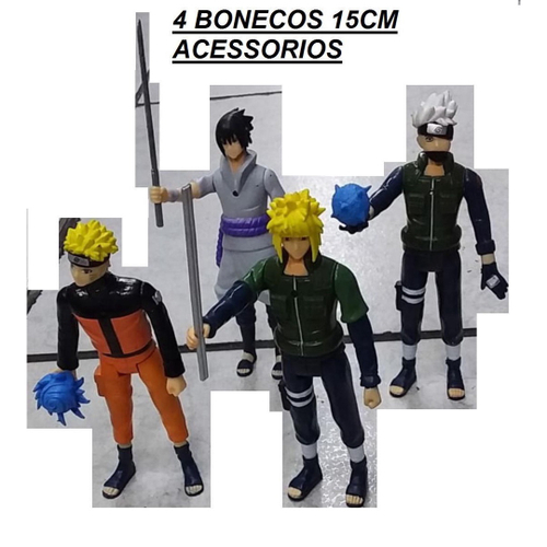 Kit 4 Bonecos Time Clássico Naruto Bandai F0051