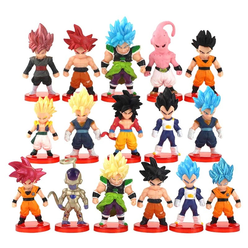 Kit Boneco Dragon Ball Z Action figure Goku, Bills, Majin boo