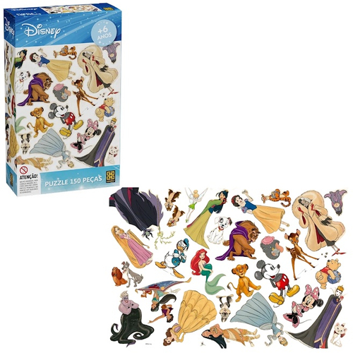 Quebra Cabeça Disney Puzzle 150 Peças Grow 02448