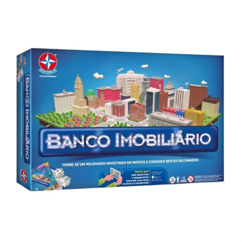 Jogo de Tabuleiro Banco Imobiliario Grande Estrela