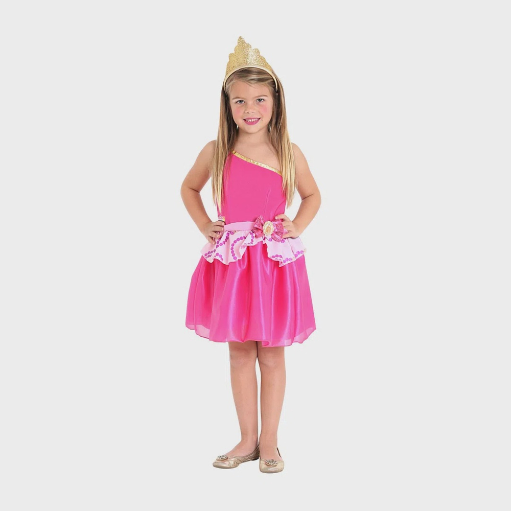 Fantasia Barbie Escola de Princesa Vestido Infantil