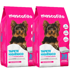 Combo 2 Tapetes Higiênicos 60x55cm Mascotito C/60 Unidades Menor preço em Combo 2 Tapetes Higiênicos 60x55cm Mascotito C/60 Unidades