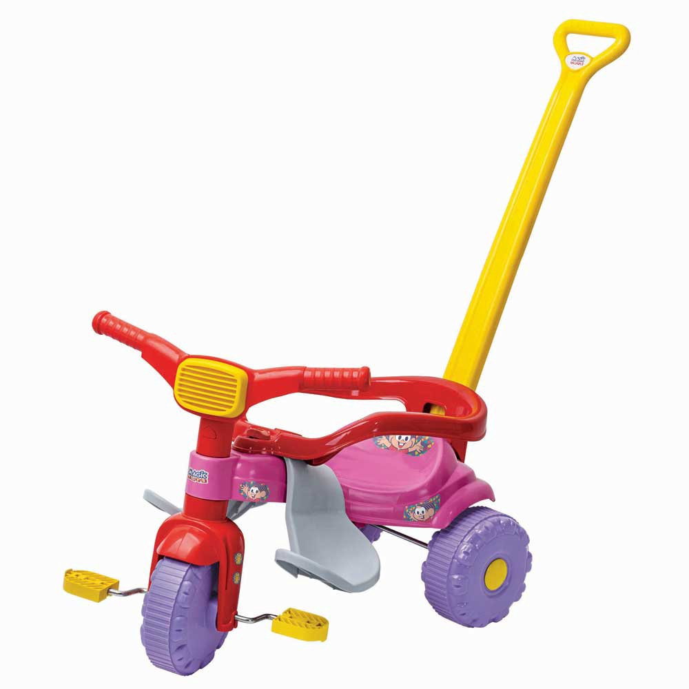 Brinquedo Motoca Infantil Triciclo Herói Amarelo Com Haste no Shoptime