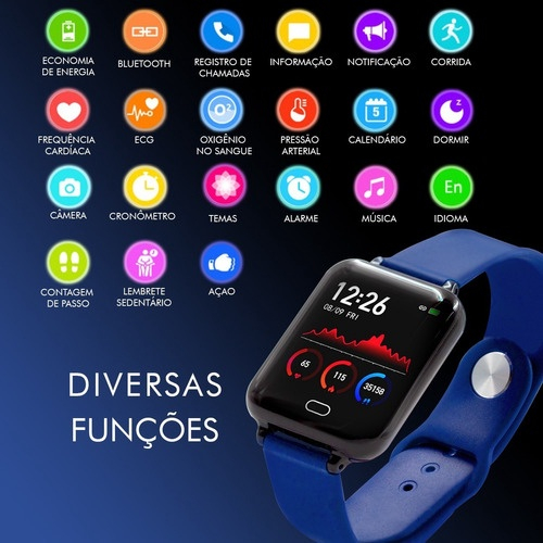 smartwatch b57 relógio inteligente fitness smart hero band