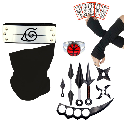 Kit Anel Akatsuki Todos Colar Naruto Itachi Envio Ful Rapido