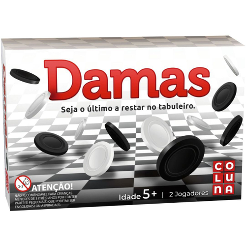 Jogo De Damas 24 Peças + Tabuleiro 35cmx30cm em Promoção na Americanas