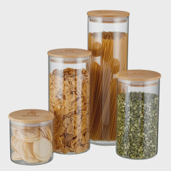 Potes Herméticos Porta-Mantimentos com Tampa de Bambu Electrolux - 4 unidades é boa?