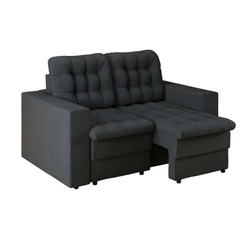 Sofá 2 Lugares Retrátil Lubeck Plush Suede Grafite 140 cm Menor preço em Sofá 2 Lugares Retrátil Lubeck Plush Suede Grafite 140 cm
