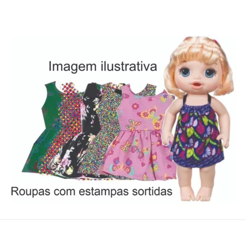 Vestido baby alive roupa de boneca baby alive Floral Lilas