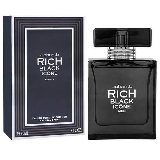 Perfume Johan. B Rich Black Icone Eau De Toilette Masculino 90ML ...