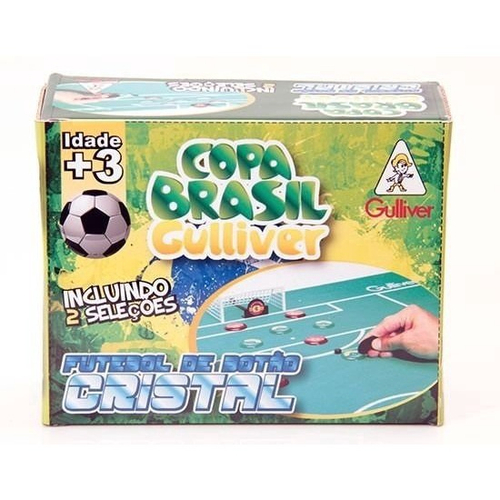 Jogo de Futebol de Botão Cristal com 6 Seleções - Gulliver - MP Brinquedos