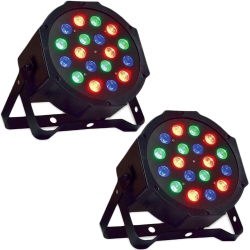 Kit 2 Canhão LED par Refletor SLim rgb 18 Leds 1w com Cooler Resfriador Display Digital dmx Menor preço em Kit 2 Canhão LED par Refletor SLim rgb 18 Leds 1w com Cooler Resfriador Display Digital dmx