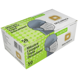 0110601 mascara cirurgica descartavel c/ tripla camada E clip nasal descarpack cx c/ 50UN Menor preço em 0110601 mascara cirurgica descartavel c/ tripla camada E clip nasal descarpack cx c/ 50UN