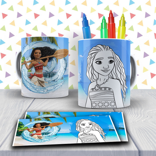 Kit Caneca para pintar Barbie + Jogo de Canetinhas Laváveis