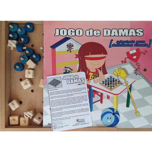 Brinquedo Educativo Jogo De Damas Adaptado Estojo Em Mdf em Promoção na  Americanas