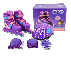 Patins Infantil Roxo Com Kit De Proteção Tamanho 33 Ao 37 é boa?