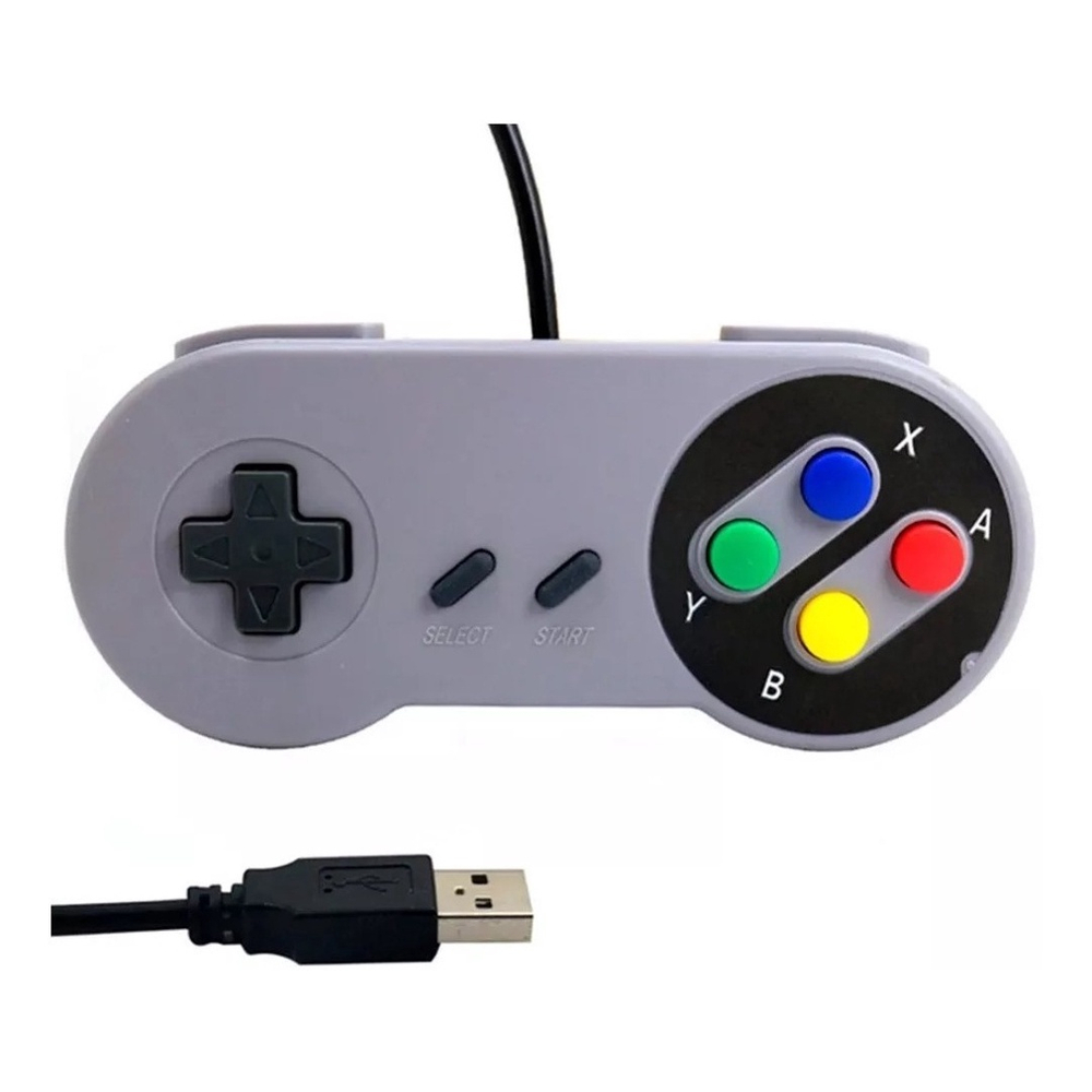 Controle Usb Super Nintendo Joystick Snes Emulador Pc