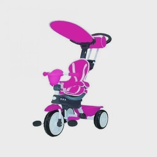 Triciclo Motoca Infantil Com Empurrador Removível - Rosa