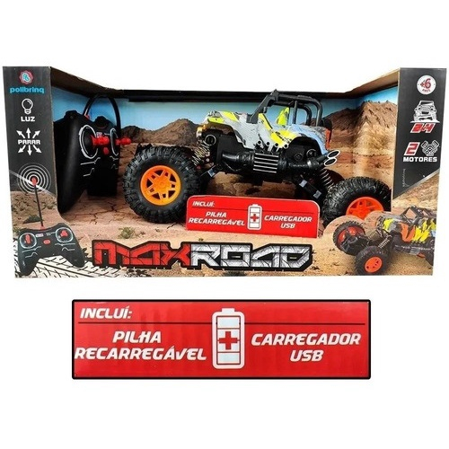 Carrinho Monster Truck Controle Remoto C/ Bateria Recarregável em Promoção  na Americanas