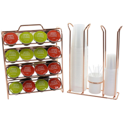 Porta Cápsulas Dolce Gusto Suporte de Copos e Mexedores - Rosé Gold - Future Menor preço em Porta Cápsulas Dolce Gusto Suporte de Copos e Mexedores - Rosé Gold - Future