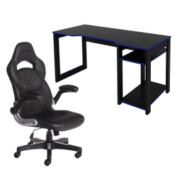 Mesa Computador Tecno Mobili ME4152 Preta/Azul + Cadeira Gamer Storm Master MST-06 é boa?
