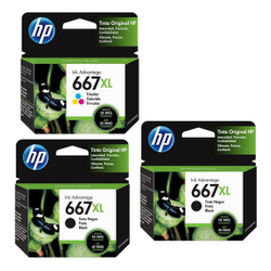 Cartuchos 667 xl preto + color (3 pçs = 2 black e 1 color) Menor preço em Cartuchos 667 xl preto + color (3 pçs = 2 black e 1 color)