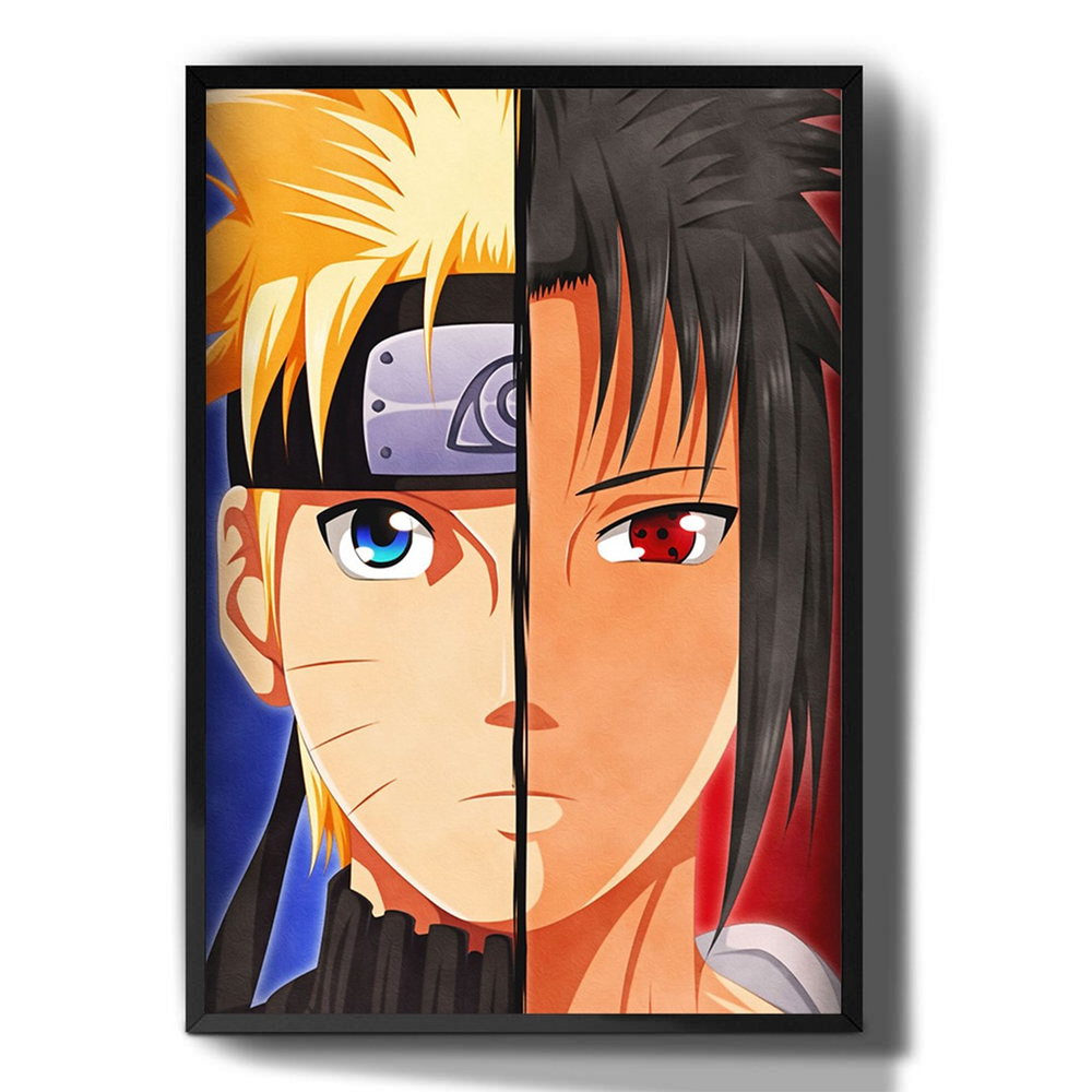 Placa Decorativa Naruto e Sasuke / Anime / Naruto / Desenho