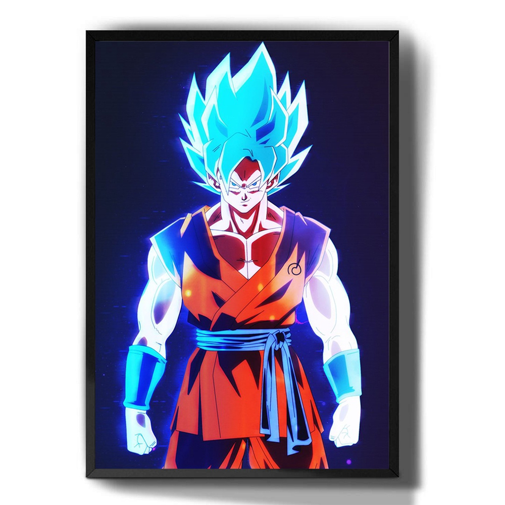 Quadro Decorativo Dragon Ball Z Goku Sayajin 2 Peças M20