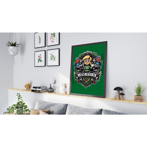 Quadro decorativo Legends Never Die Link Zelda Arte para sala