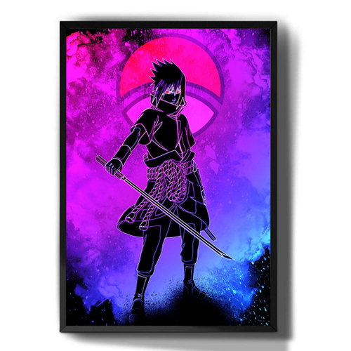 Quadro decorativo emoldurado sasuke taka naruto classico retroPara sala  quarto em Promoção na Americanas