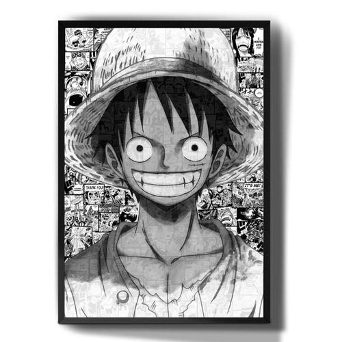 Quadro decorativo Luffy Anime One Piece Desenho Arte para sala