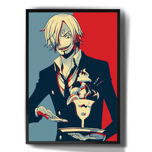 Quadro decorativo Sanji One Piece Desenho Anime Arte para sala quarto,  anime one piece desenho