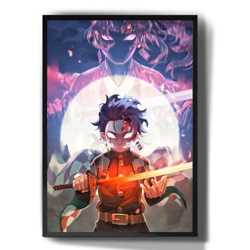 Quadro Decorativo Demon Slayer Desenho Anime Salas Quartos