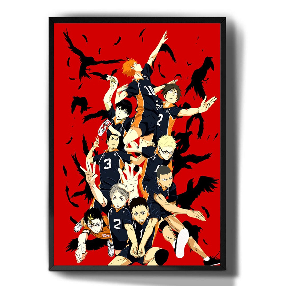 Quadro decorativo Haikyu Anime Volei Personagens para sala quarto |  Submarino