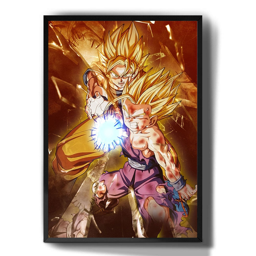 Quadro decorativo emoldurado Desenho Freeza Dragon Ball Anime para quarto  sala em Promoção na Americanas