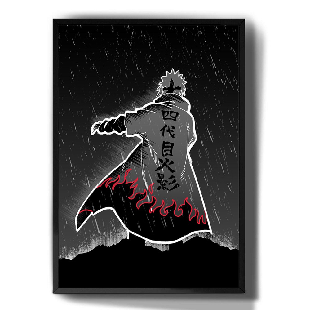 Kit Quadro Decorativo Mosaico 5 Peças Anime Naruto Uzumaki Sasuke Uchiha e Minato  Namikaze Conjunto Decoração Lar Sala Quarto Infantil Desenho Arte