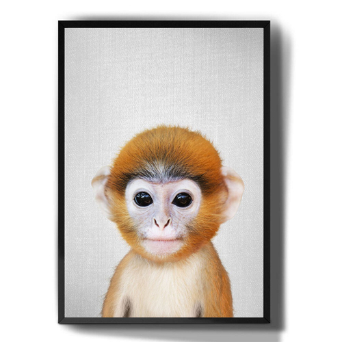 Quadro decorativo Macaco Filhote Fofo Animais Fofos para sala quarto no  Shoptime